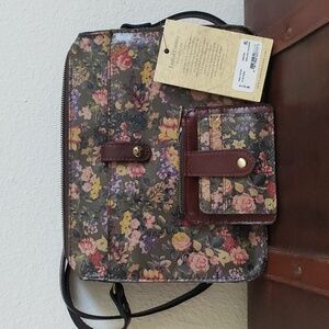 Patricia Nash Nerina Crossbody & Cassis RFID Leather Wallet English Country